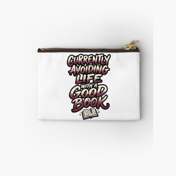 Item preview, Currently Avoiding Life With A Good Book Funny Quote designed and sold by StickVerse by Owais.