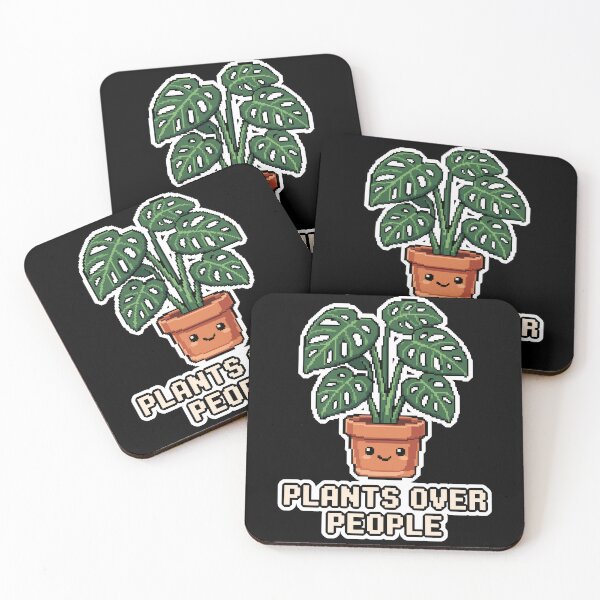 Item preview, Plants Over People - Cute Pixel Art Monstera Plant designed and sold by artistastshirt.