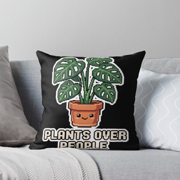 Item preview, Plants Over People - Cute Pixel Art Monstera Plant designed and sold by artistastshirt.