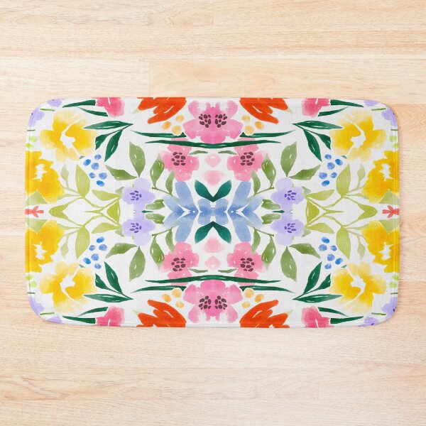 Item preview, Colorful Symmetrical Floral Pattern designed and sold by behappyandrelax.