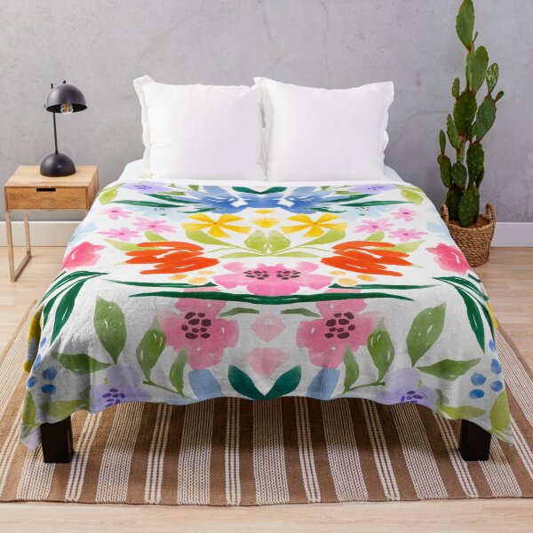 Item preview, Colorful Symmetrical Floral Pattern designed and sold by behappyandrelax.