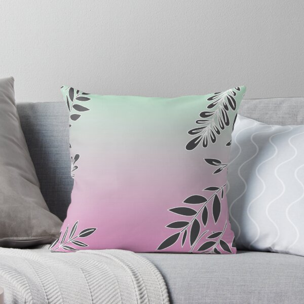 Item preview, Botanical Leaves Pink Green Gradient designed and sold by Sorted and Sweet.