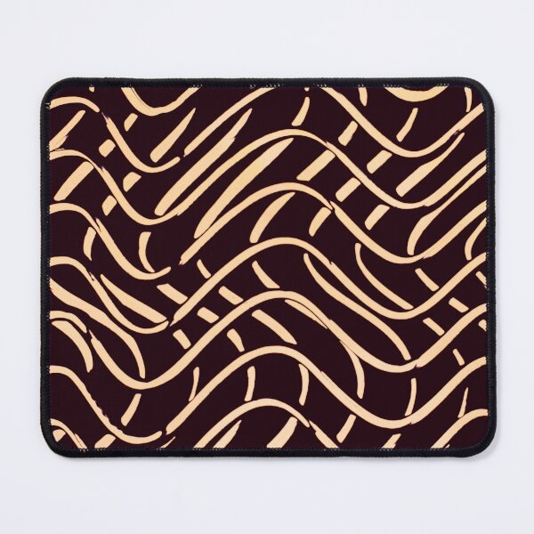 Item preview, Golden Maze – Abstract Wavy Line Pattern in Dark Chocolate Tones designed and sold by BuckaBaby.