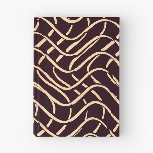 Item preview, Golden Maze – Abstract Wavy Line Pattern in Dark Chocolate Tones designed and sold by BuckaBaby.