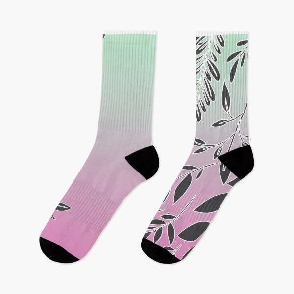 Item preview, Botanical Leaves Pink Green Gradient designed and sold by Sorted and Sweet.