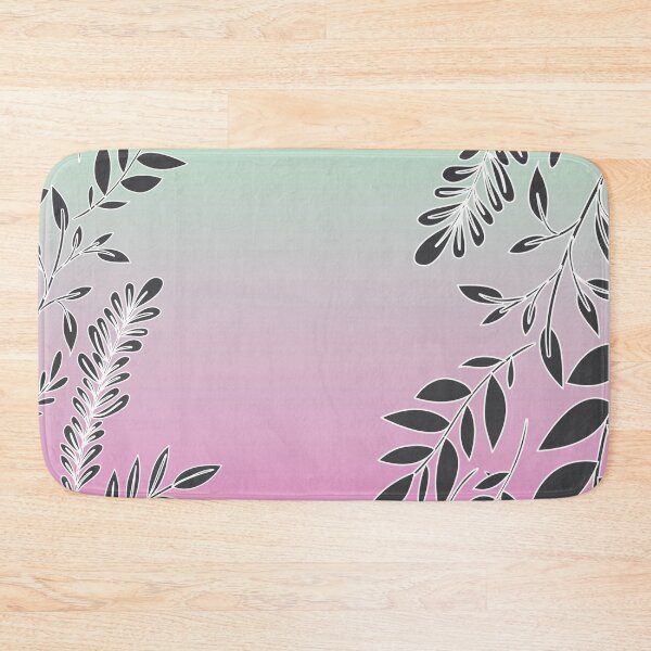 Item preview, Botanical Leaves Pink Green Gradient designed and sold by Sorted and Sweet.