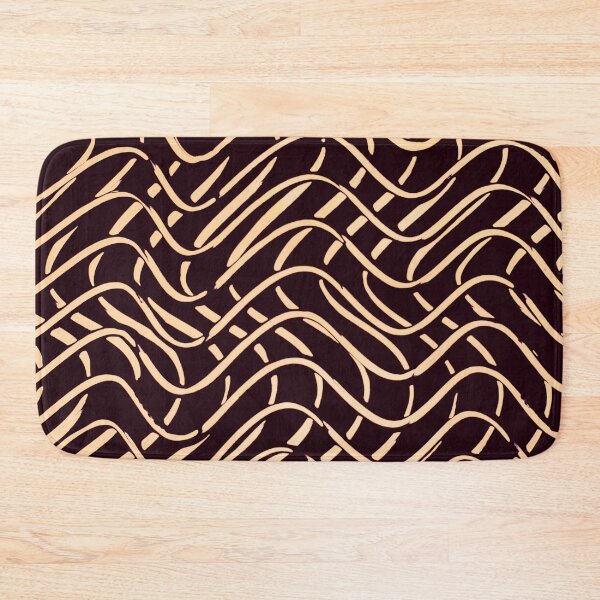 Item preview, Golden Maze – Abstract Wavy Line Pattern in Dark Chocolate Tones designed and sold by BuckaBaby.