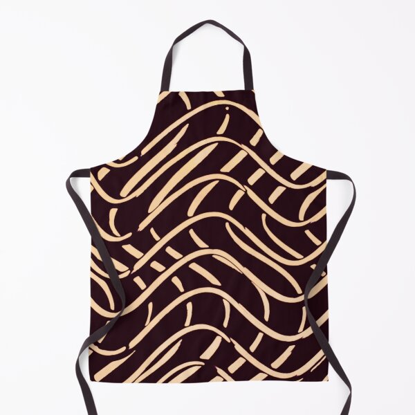 Item preview, Golden Maze – Abstract Wavy Line Pattern in Dark Chocolate Tones designed and sold by BuckaBaby.