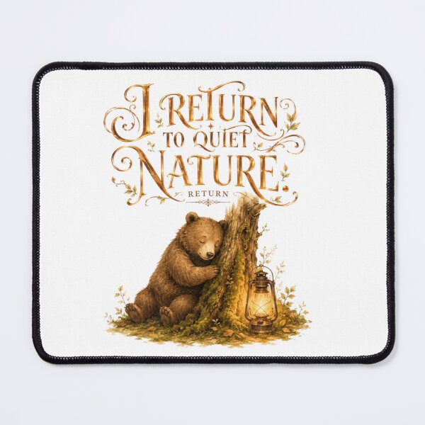 Item preview, I Return To Quiet Nature Vintage Bear Lantern Slow Living designed and sold by AQUILAKREO.