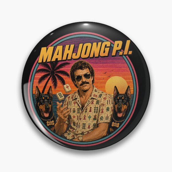 Item preview, Mahjong P.I. - Funny Magnum P.I. Parody for Mahjong Lovers designed and sold by SpookyShadesLab.