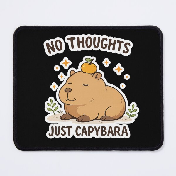 Item preview, No Thoughts Capybara Design designed and sold by StyleBloomes.