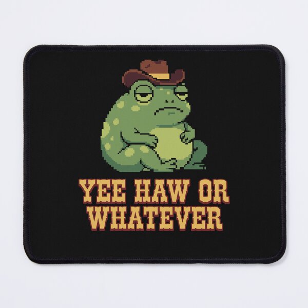 Item preview, Yee Haw Or Whatever - Funny Grumpy Cowboy Frog Pixel Art designed and sold by artistastshirt.