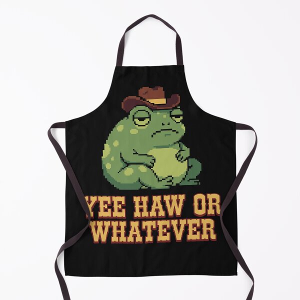Item preview, Yee Haw Or Whatever - Funny Grumpy Cowboy Frog Pixel Art designed and sold by artistastshirt.