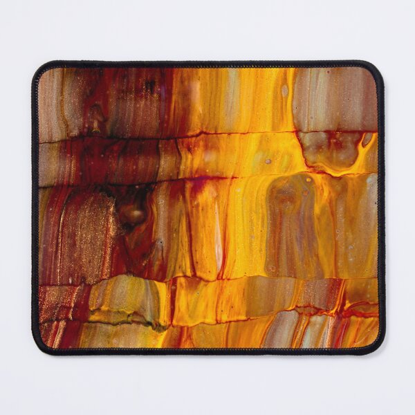 Item preview, Fire Strata – Abstract Layered Amber and Rust Texture Design designed and sold by BuckaBaby.