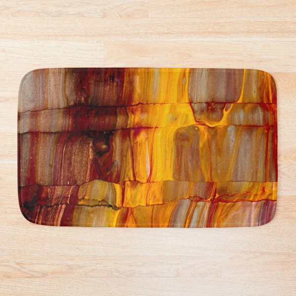 Item preview, Fire Strata – Abstract Layered Amber and Rust Texture Design designed and sold by BuckaBaby.