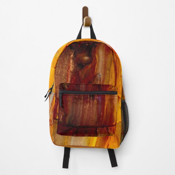Item preview, Fire Strata – Abstract Layered Amber and Rust Texture Design designed and sold by BuckaBaby.