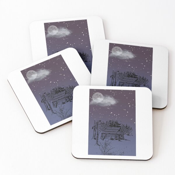 Item preview, Moody Night Sky with Moon and Stars Silhouette designed and sold by priyusterminal.