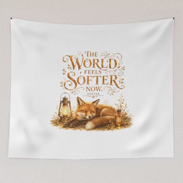 Item preview, The World Feels Softer Now Vintage Fox Cottagecore Aesthetic designed and sold by AQUILAKREO.