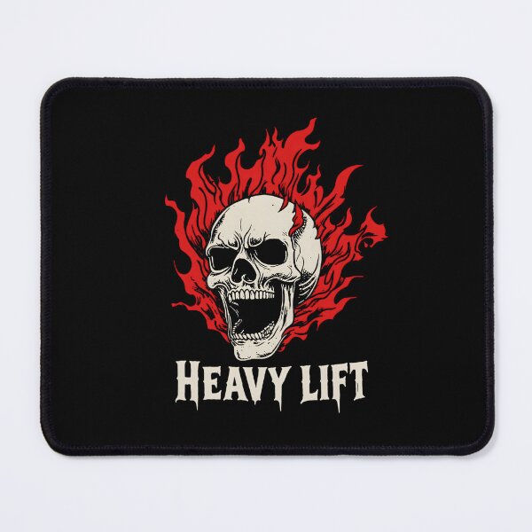 Item preview, Heavy Lift Flaming Skull – Hardcore Gym & Powerlifting Design designed and sold by Iron Skull.