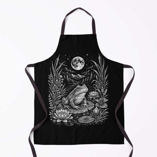 Item preview, Woodland Moonlit Frog on Lily Pad Vintage designed and sold by SOUFIANE1991.