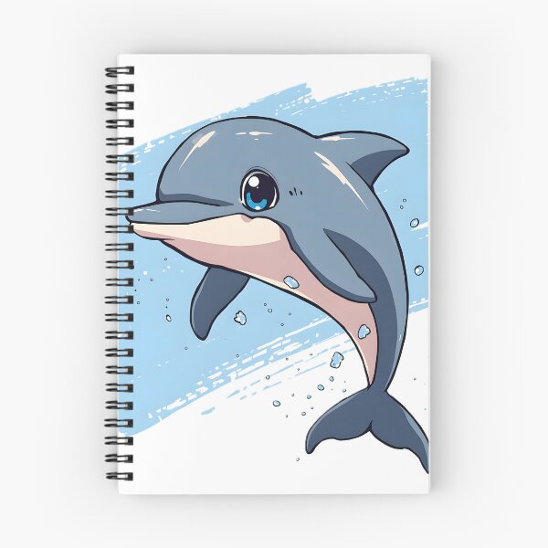 Artikelvorschau, Niedlicher Delfin-Aufkleber | Kawaii-Delfin-Illustration | Bezaubernde Meerestierkunst | Fröhliches Geschenk für Meeresliebhaber entworfen und verkauft von dreamz-world.