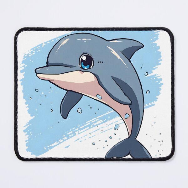 Item preview, Cute Dolphin Sticker | Kawaii Dolphin Illustration | Adorable Ocean Animal Art | Happy Marine Life Gift designed and sold by dreamz-world.