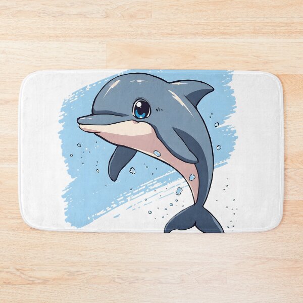 Item preview, Cute Dolphin Sticker | Kawaii Dolphin Illustration | Adorable Ocean Animal Art | Happy Marine Life Gift designed and sold by dreamz-world.