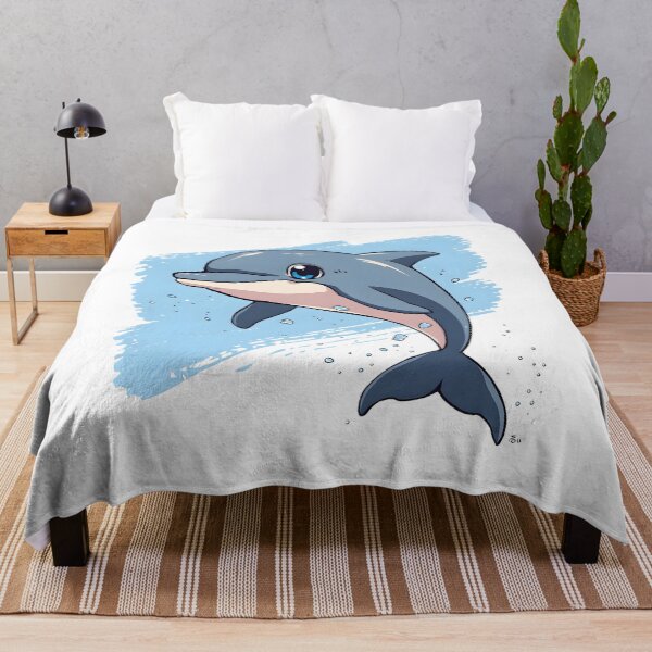 Item preview, Cute Dolphin Sticker | Kawaii Dolphin Illustration | Adorable Ocean Animal Art | Happy Marine Life Gift designed and sold by dreamz-world.