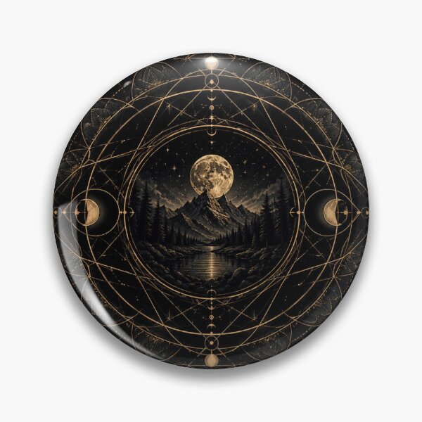 Item preview, Moonlit Geometric Mandala designed and sold by PiotroInk.
