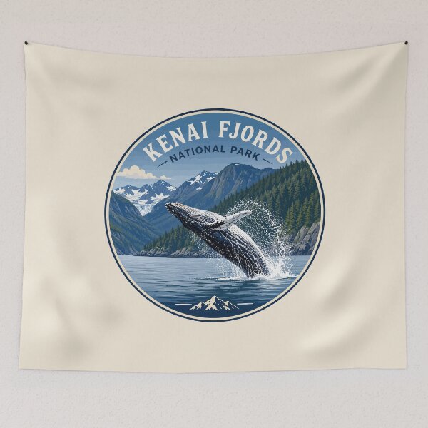 Item preview, Kenai Fjords National Park Retro Design designed and sold by Gideon Emmerich.