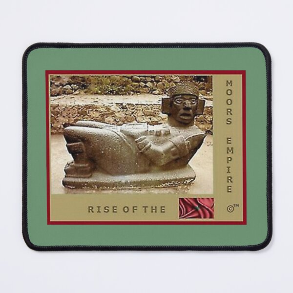 Item preview,   Mu’ur (UM) Empire™ al-Benhadiel©™ design, Mayan statue, green background designed and sold by HardyKnitDesign.