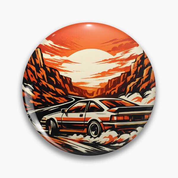 Item preview, Retro Sunset Canyon Racing Sports Coupe Vector T-Shirt Design Vintage Streetwear Screen Print Illustration designed and sold by Alkeira Shop.