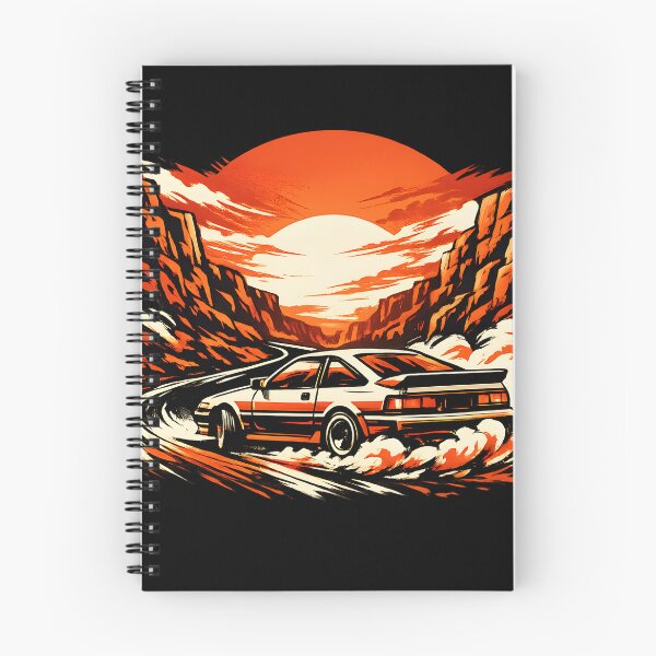 Item preview, Retro Sunset Canyon Racing Sports Coupe Vector T-Shirt Design Vintage Streetwear Screen Print Illustration designed and sold by Alkeira Shop.