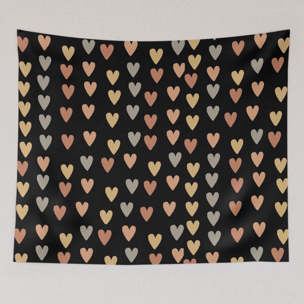 Item preview, Earthy Neutral Hand Drawn Hearts – Moody Boho Aesthetic Pattern designed and sold by Jyoti-Quotes.
