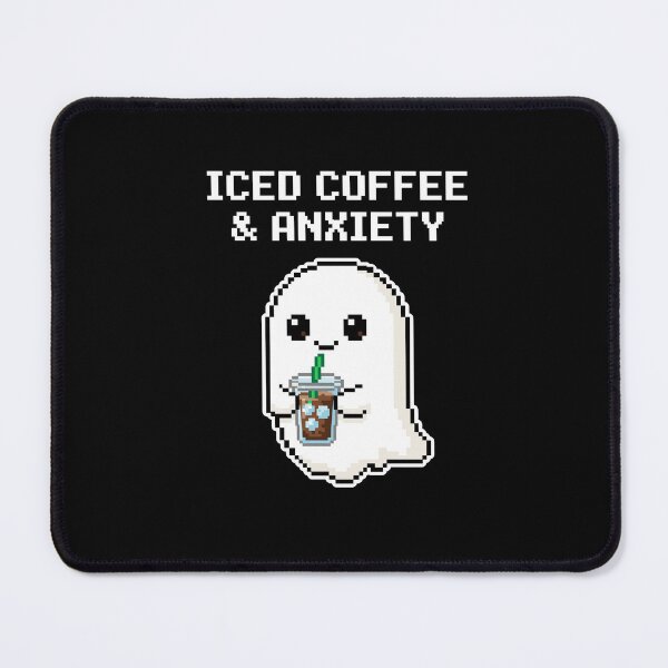 Item preview, Cute Ghost Drinking Iced Coffee - Kawaii Pixel Art designed and sold by artistastshirt.