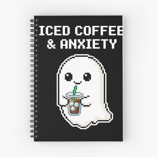 Item preview, Cute Ghost Drinking Iced Coffee - Kawaii Pixel Art designed and sold by artistastshirt.