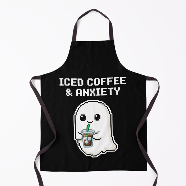 Item preview, Cute Ghost Drinking Iced Coffee - Kawaii Pixel Art designed and sold by artistastshirt.