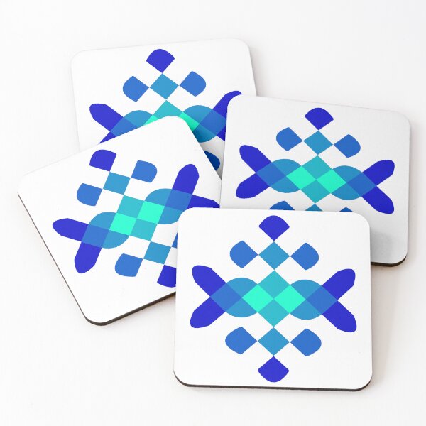 Item preview, Vibrant Blue and Teal Geometric Pattern designed and sold by laxmanrajart.