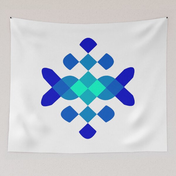 Item preview, Vibrant Blue and Teal Geometric Pattern designed and sold by laxmanrajart.