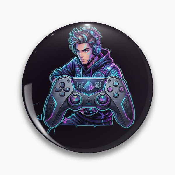 Item preview, Futuristic Gamer Controller | Neon Cyber Gaming Art | Esports Gaming Design | Sci-Fi Gamer Gift designed and sold by Bhaskar Digital Art.