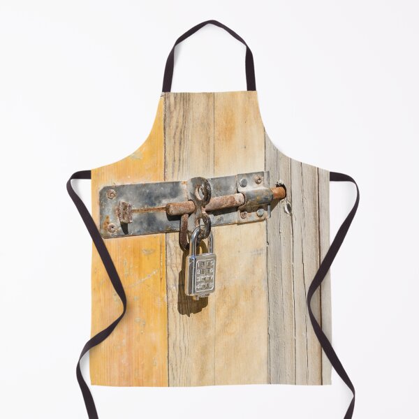 Item preview, Rusty Padlock On Weathered Wooden Door With Peeling Paint, Vintage Keyhole And Texture designed and sold by Nmallia.