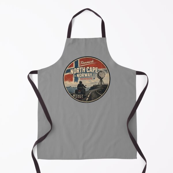 Item preview, Nordkapp North Cape Norway Motorcycle Sticker TShirt 05 designed and sold by OuterShellUK.