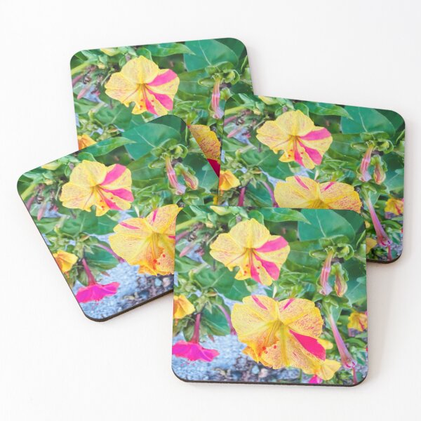 Item preview, Impressionist Four O'Clock Flower Yellow and Pink Digital Painting designed and sold by BalkanBloomArt.