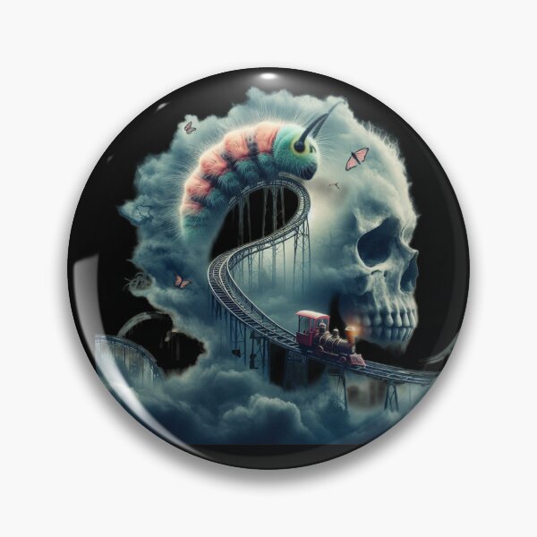 Item preview, Giant Caterpillar Rollercoaster Inside Skull Dreamscape designed and sold by LujziWorld.