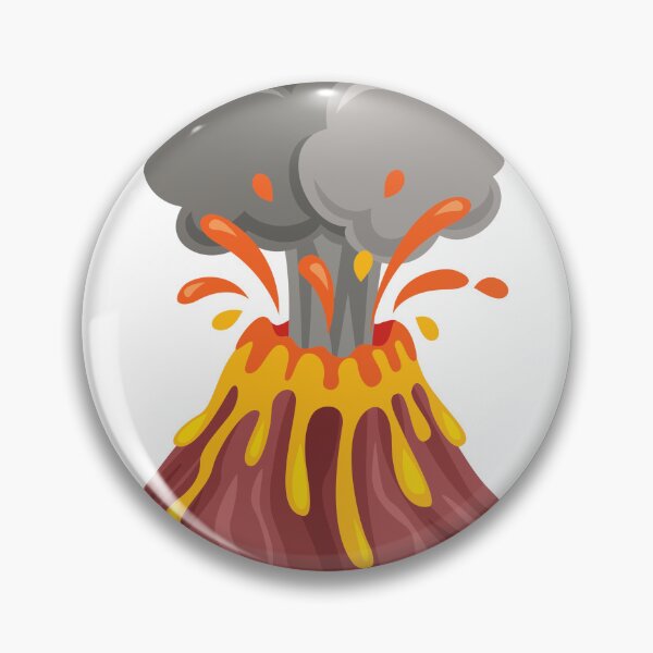 Item preview, Cartoon Erupting Volcano – Lava, Magma & Nature Illustration designed and sold by RiderSpoon.