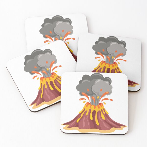 Item preview, Cartoon Erupting Volcano – Lava, Magma & Nature Illustration designed and sold by RiderSpoon.