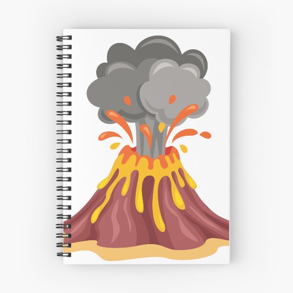 Item preview, Cartoon Erupting Volcano – Lava, Magma & Nature Illustration designed and sold by RiderSpoon.