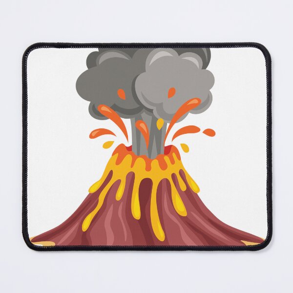 Item preview, Cartoon Erupting Volcano – Lava, Magma & Nature Illustration designed and sold by RiderSpoon.