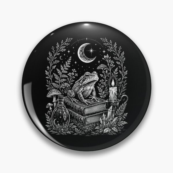 Item preview,  Woodland Moonlit Frog on Lily Pad Mushroom  Vintage designed and sold by SOUFIANE1991.