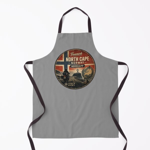Item preview, Nordkapp North Cape Norway Motorcycle Sticker TShirt 07 designed and sold by OuterShellUK.